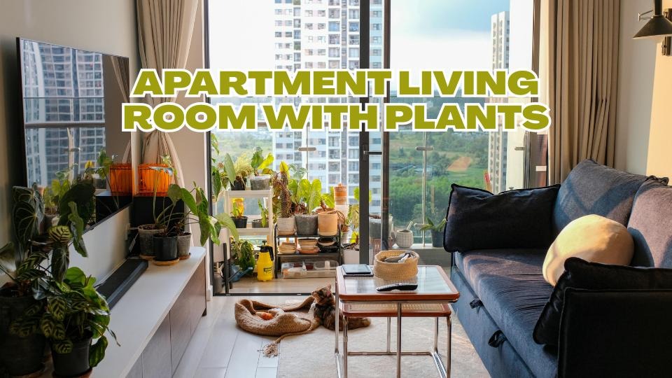 Apartment Living Room With Plants