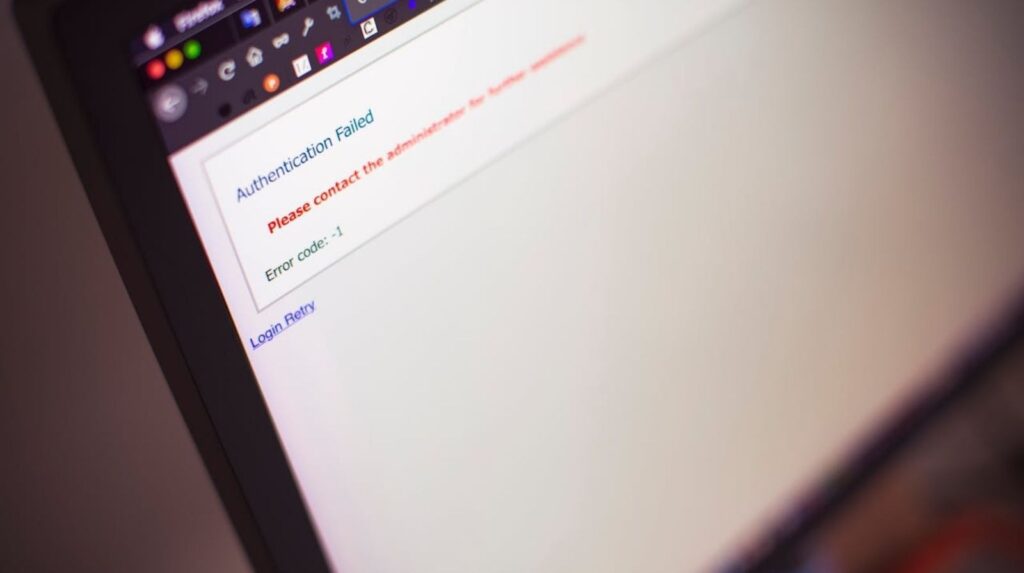 Authentication failed